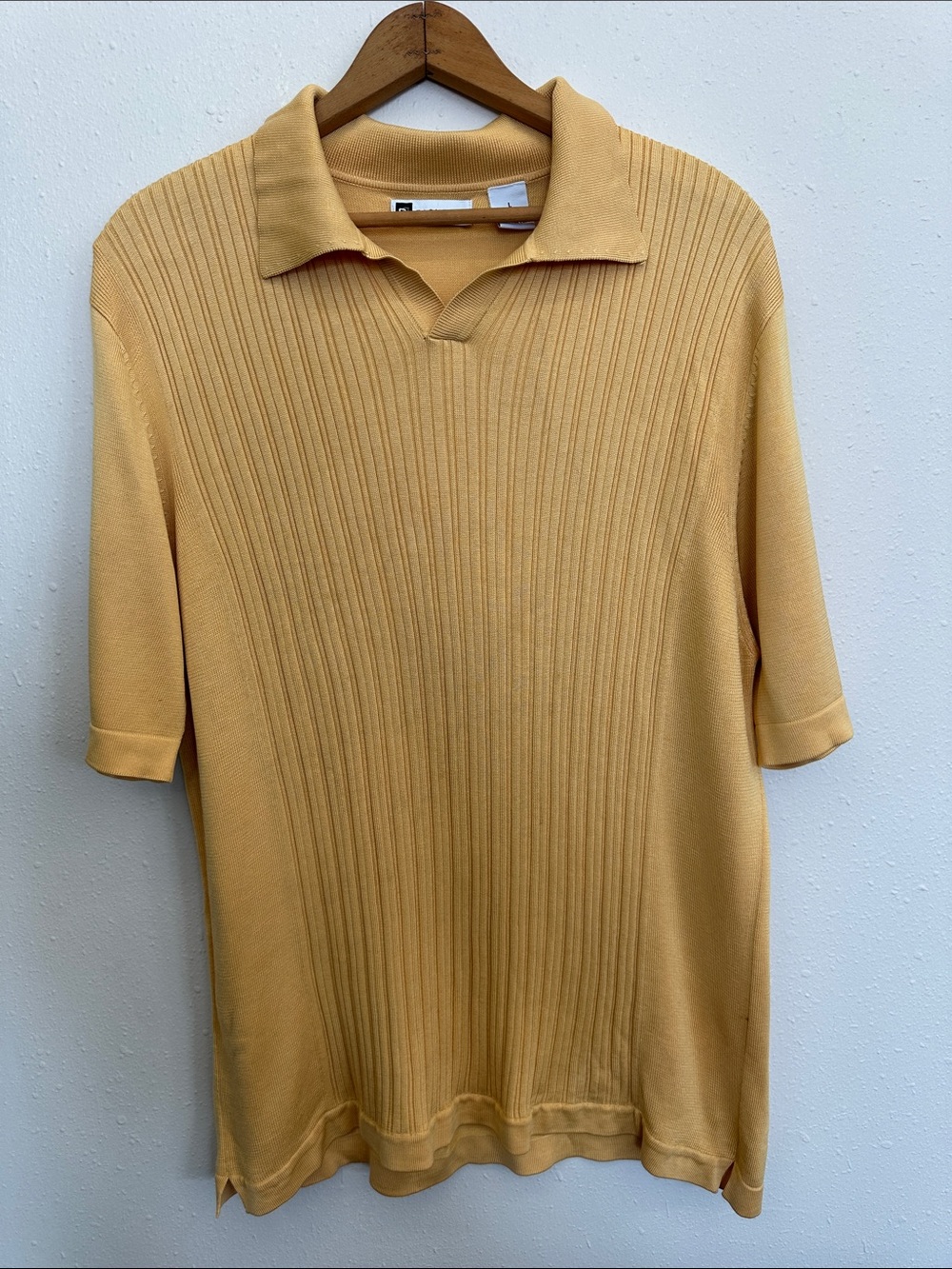 Bachrach Men's Short Sleeve silk Knit Polo Shirt - dress shirt